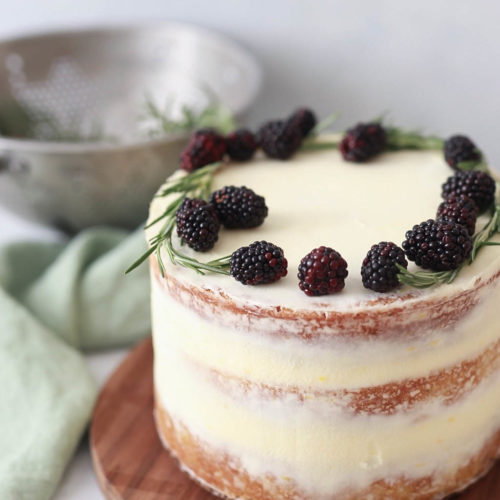 Olive Oil Rosemary Cake with Lemon Butter Cream and Sugared Rosemary :  r/Baking