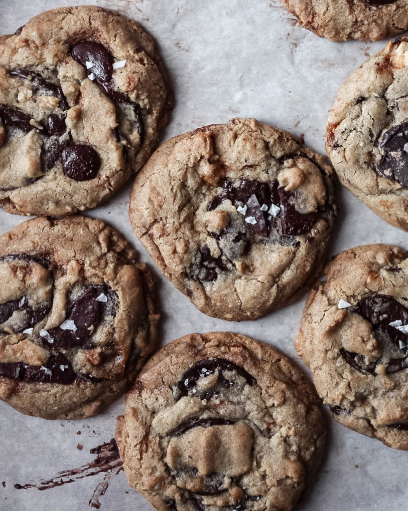 Chocolate Chunk, Rye, and Hazelnut Praline Cookies - Pastry and Prose